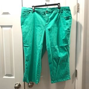 Style & Co Mint Cropped Jeans
